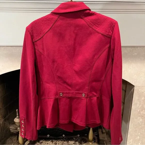 White House Black Market Bold Red Blazer - Picture 4 of 7